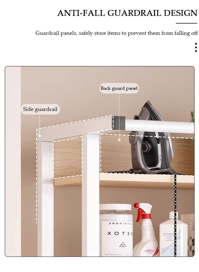 DUNISO Over the Washing Machine Storage Rack, 2-Tiers Drum Washer Dryer Stand Shelves, Space Saving Bathroom Balcony Organizer Rack,Large Capacity Laundry Shelf for Home, Hotel - Image 5